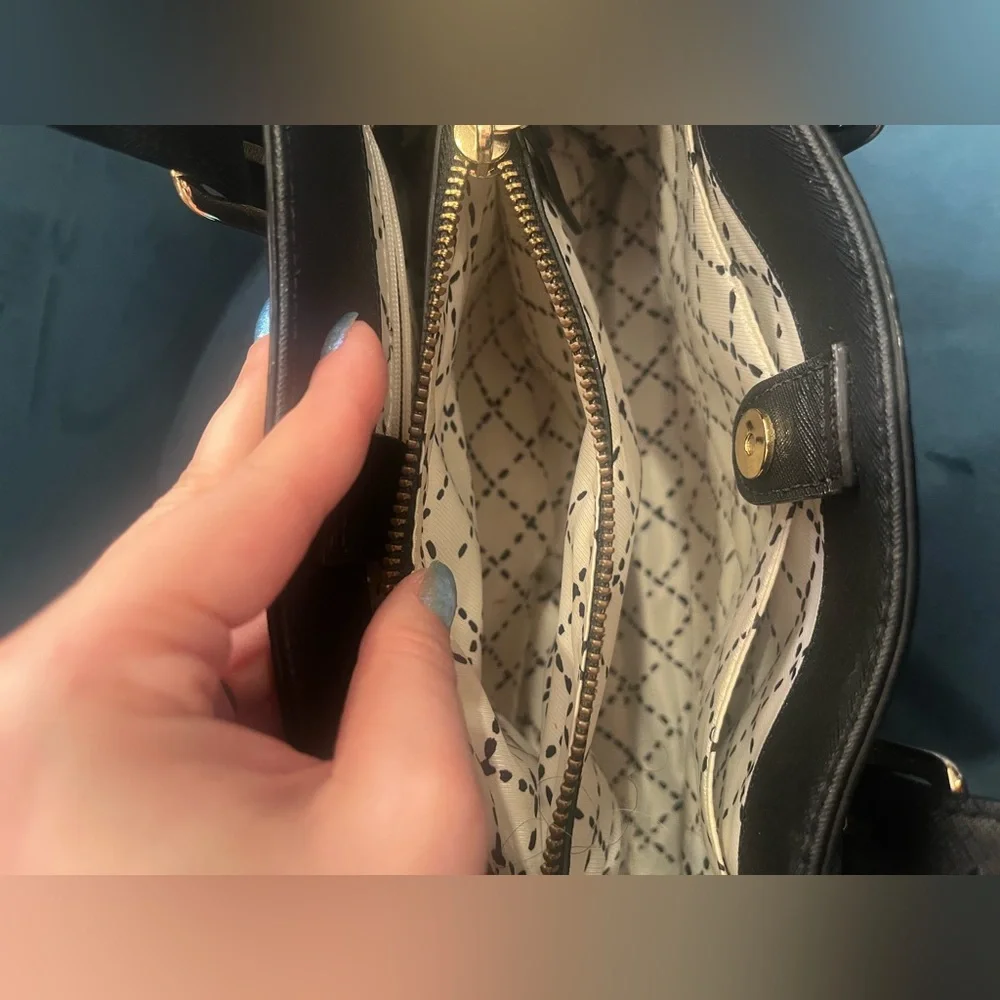 Kate Spade Black Saffiano Leather Medium Satchel